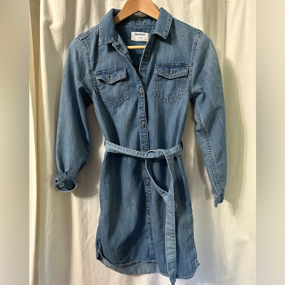 Old Navy Denim Shirt Dress, Size XL
